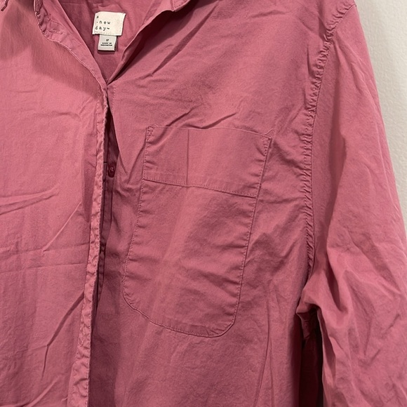 A new day mauve pink button down pocket top - Picture 3 of 5